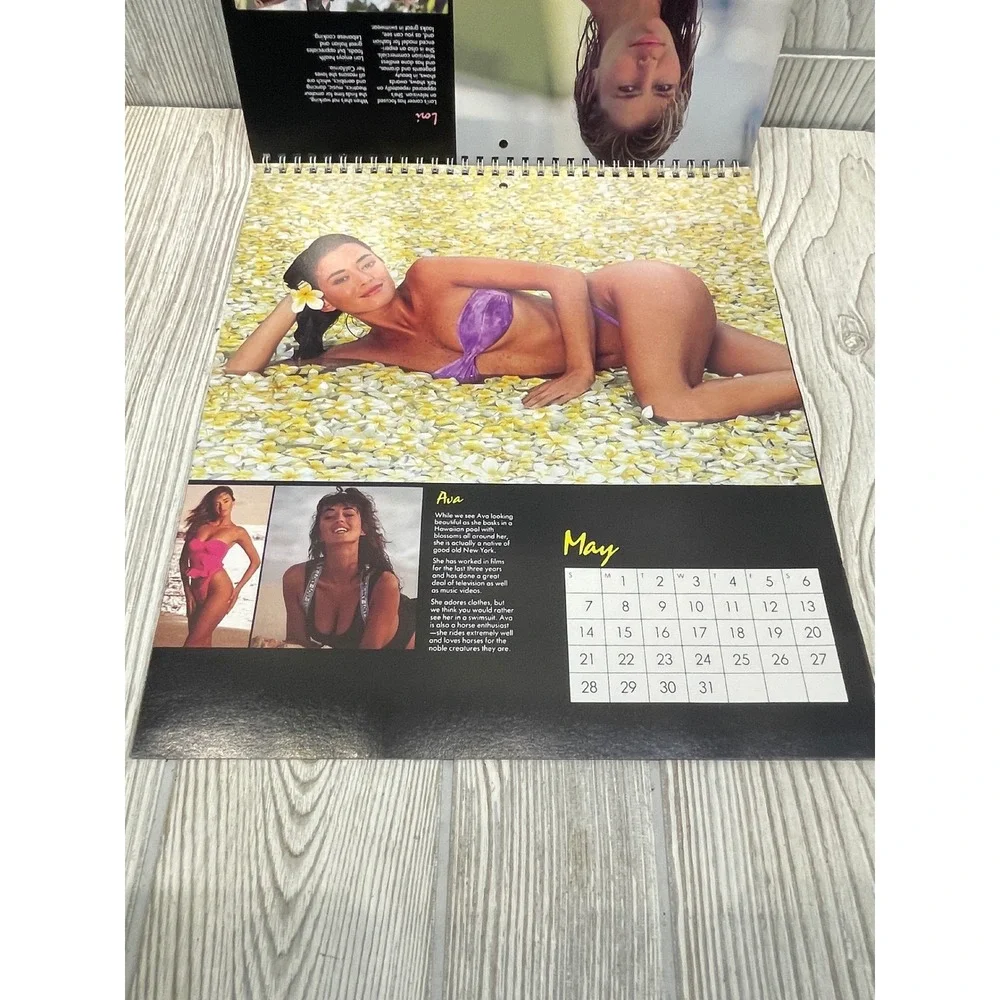 Vintage 1989 Beauty Under The Sun Swimwear Calendar H2O Retro 80s Fashion Models
